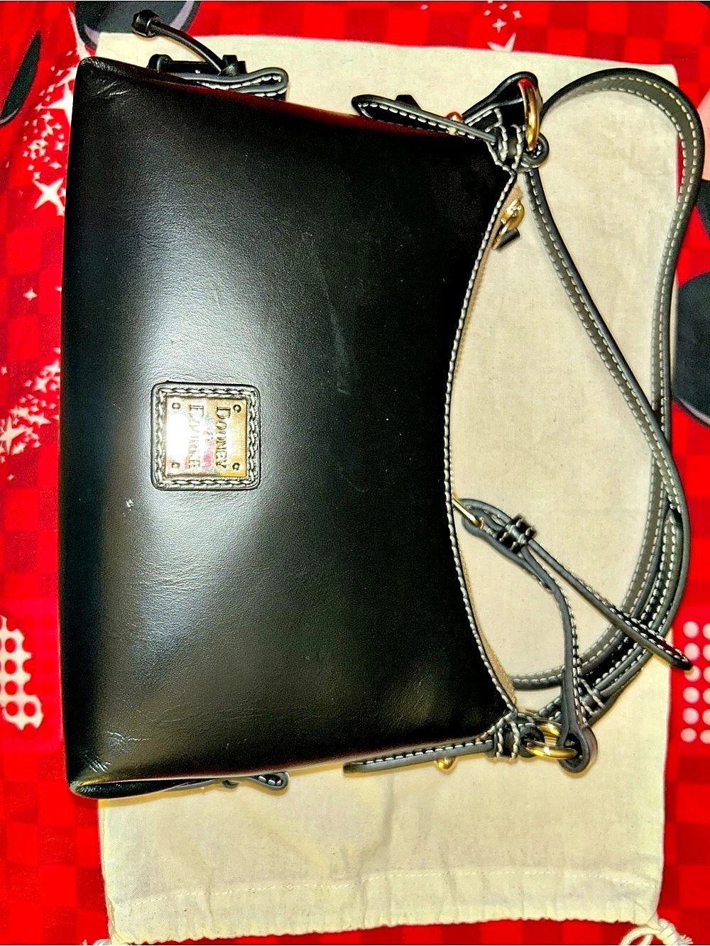 Dooney & Bourke Black & Gold Crossbody Bag